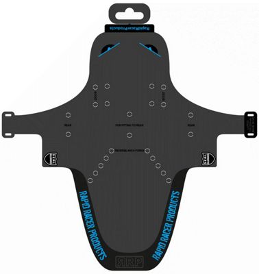 RapidRacerProducts Enduroguard Standard Front Mudguard - Black - Cyan, Black - Cyan