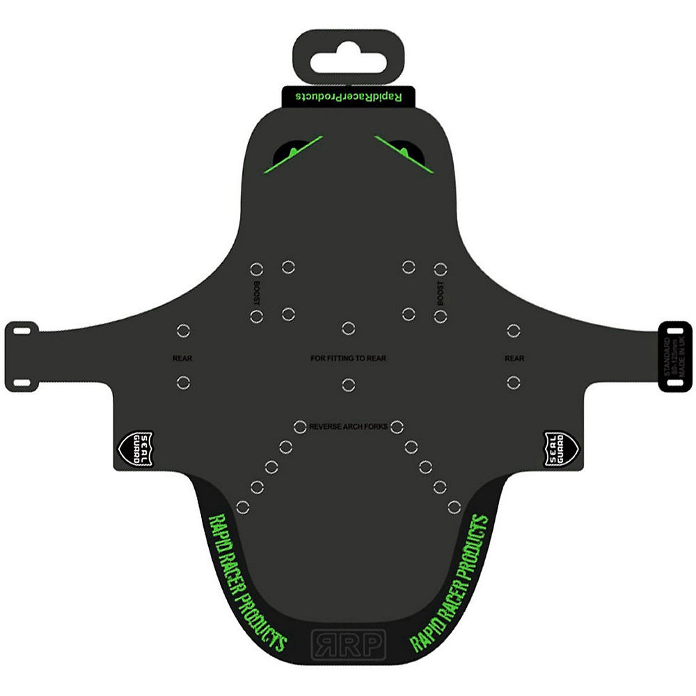 Image of Garde-boue RapidRacerProducts Enduroguard - Black - Neon Green, Black - Neon Green