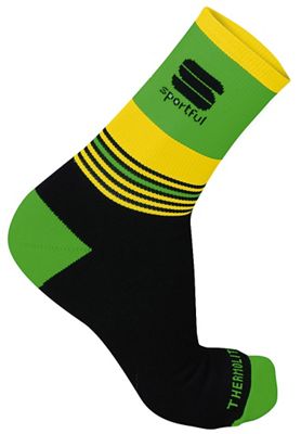 Chaussettes Sportful Arctic 13 - Black-Green Fluo