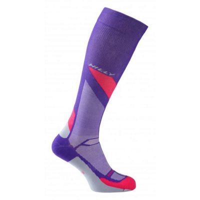 Chaussettes Hilly Marathon Fresh Compression Femme - Violet/Rose