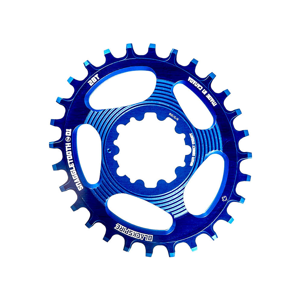 Blackspire SRAM Snaggletooth NarWide Oval Chainring - Blue - 32t}, Blue