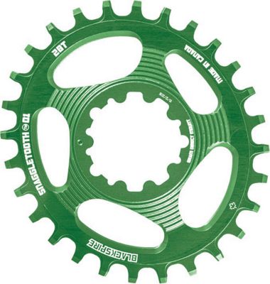 Blackspire SRAM Snaggletooth NarWide Oval Chainring - Green - 32t, Green