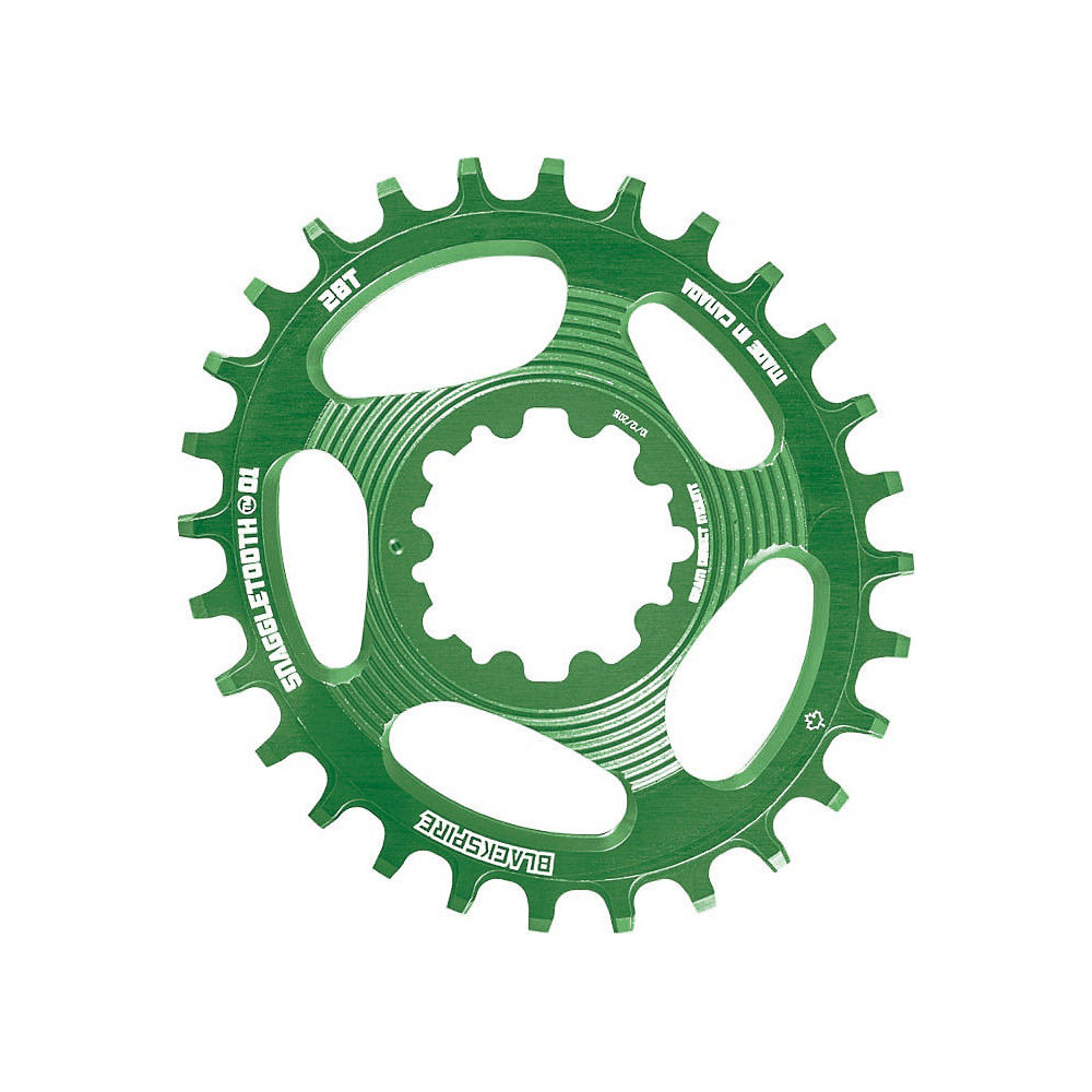 Plato Blackspire Snaggletooth NarWide Oval SRAM - Verde - 3mm Offset, Verde
