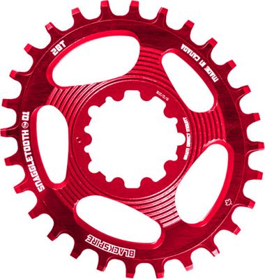 Blackspire SRAM Snaggletooth NarWide Oval Chainring - Red - 30t}, Red