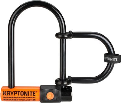 Mini antivol en U Kryptonite Messenger (avec extension en U) - Noir-Orange, Noir-Orange