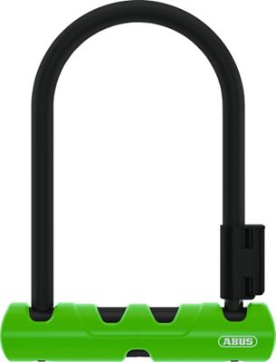 Abus Ultra 410 Mini Bike D Lock (140mm) - Black-Green - Sold Secure Silver Rated}, Black-Green