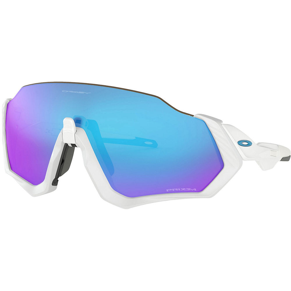 Lunettes de soleil Oakley Flight Jacket (verre Prizm Saphir) - Blanc poli