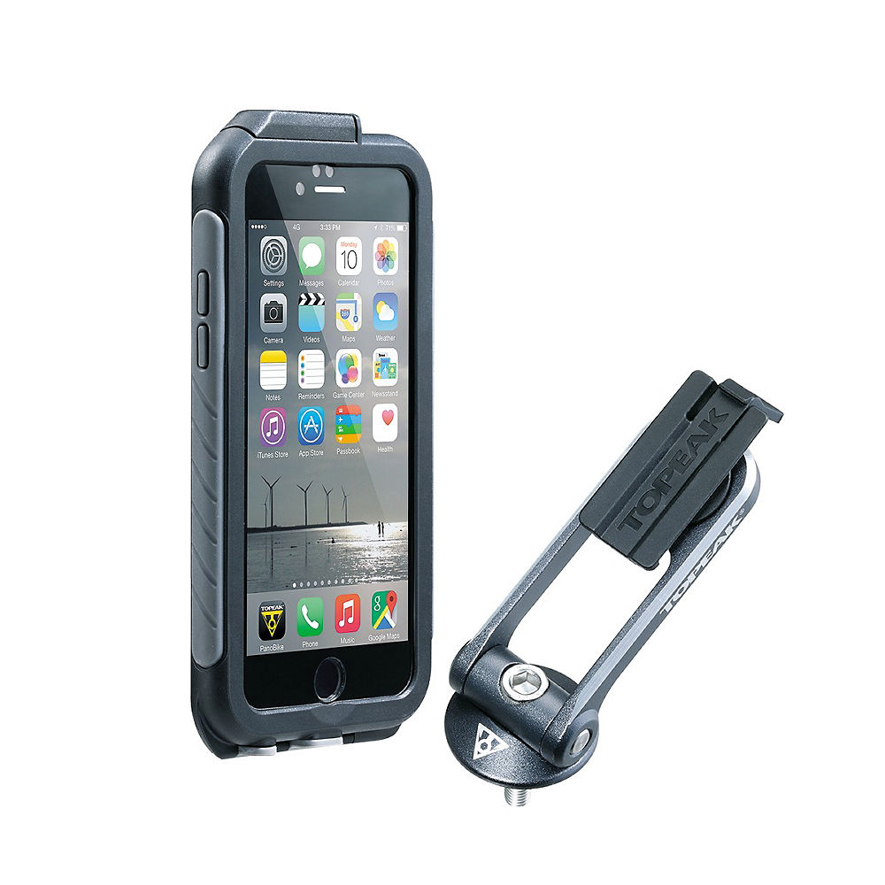 Fixation Topeak Ridecase (avec étui imperméable iPhone 6/6S) 2018 - Noir, Noir