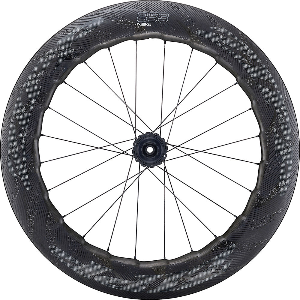 Roue arrière Zipp 858 NSW DB (carbone, frein à disque) - Noir - QR & 12 x 142mm Axle