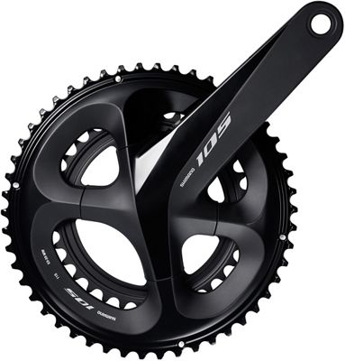 Pédalier Shimano 105 R7000 (11 vitesses, double) - Noir - 110mm, Noir