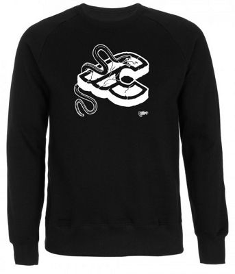 Pull Cinelli mike giant (col rond)  - noir - blanc - xl, noir - blanc