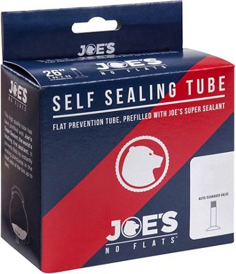 Joe's No Flats Self Sealing Tube - Schrader 48mm Valve - Black - 20", Black
