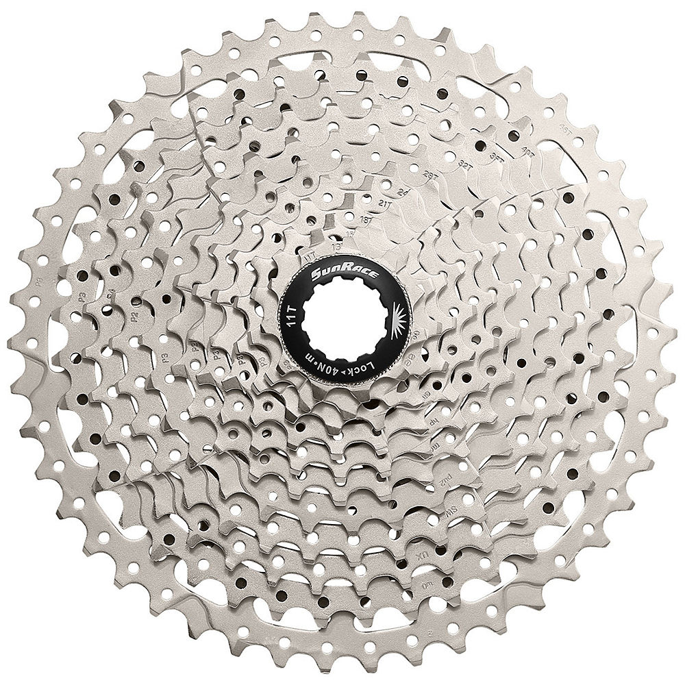 Cassette SunRace MS8 Wide-Ratio (11 vitesses) - Argent - 11-36t, Argent