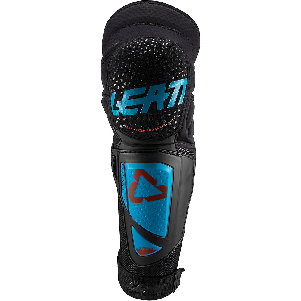 Genouillère et protège-tibia Leatt 3DF Hybrid EXT - Fuel/Noir - S/M, Fuel/Noir