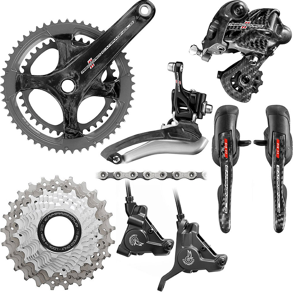 Campagnolo Record11 Speed Hydraulic Disc Groupset 2018 - Noir - 52.36t