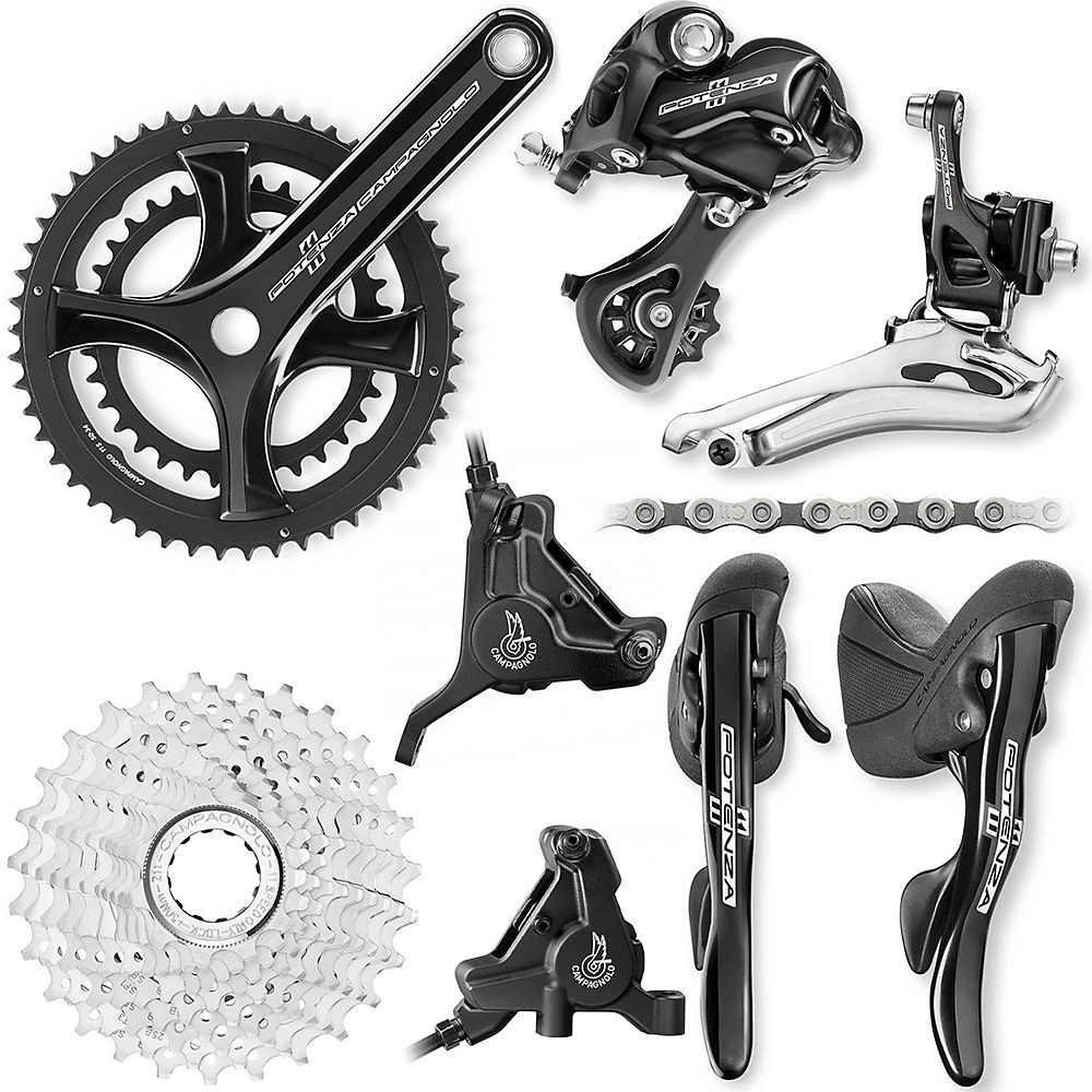 Groupe Campagnolo Potenza (à disques hydrauliques, 11 vitesses) - Noir - 11-29t, Noir