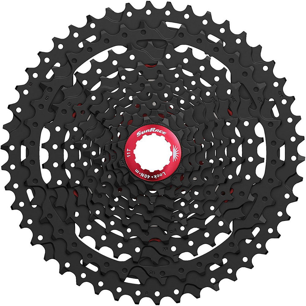 Cassette SunRace MX3 (10 vitesses, 11-46 dents) - Noir - 11-46t, Noir