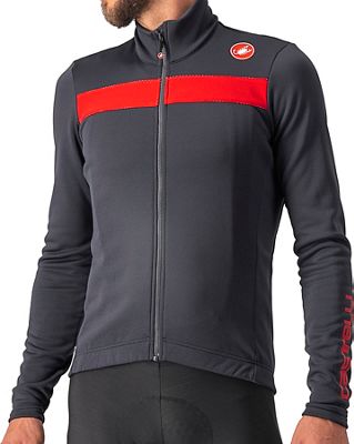 Castelli Puro 3 Long Sleeve Jersey - Dark Grey-Red Reflex - XXL}, Dark Grey-Red Reflex