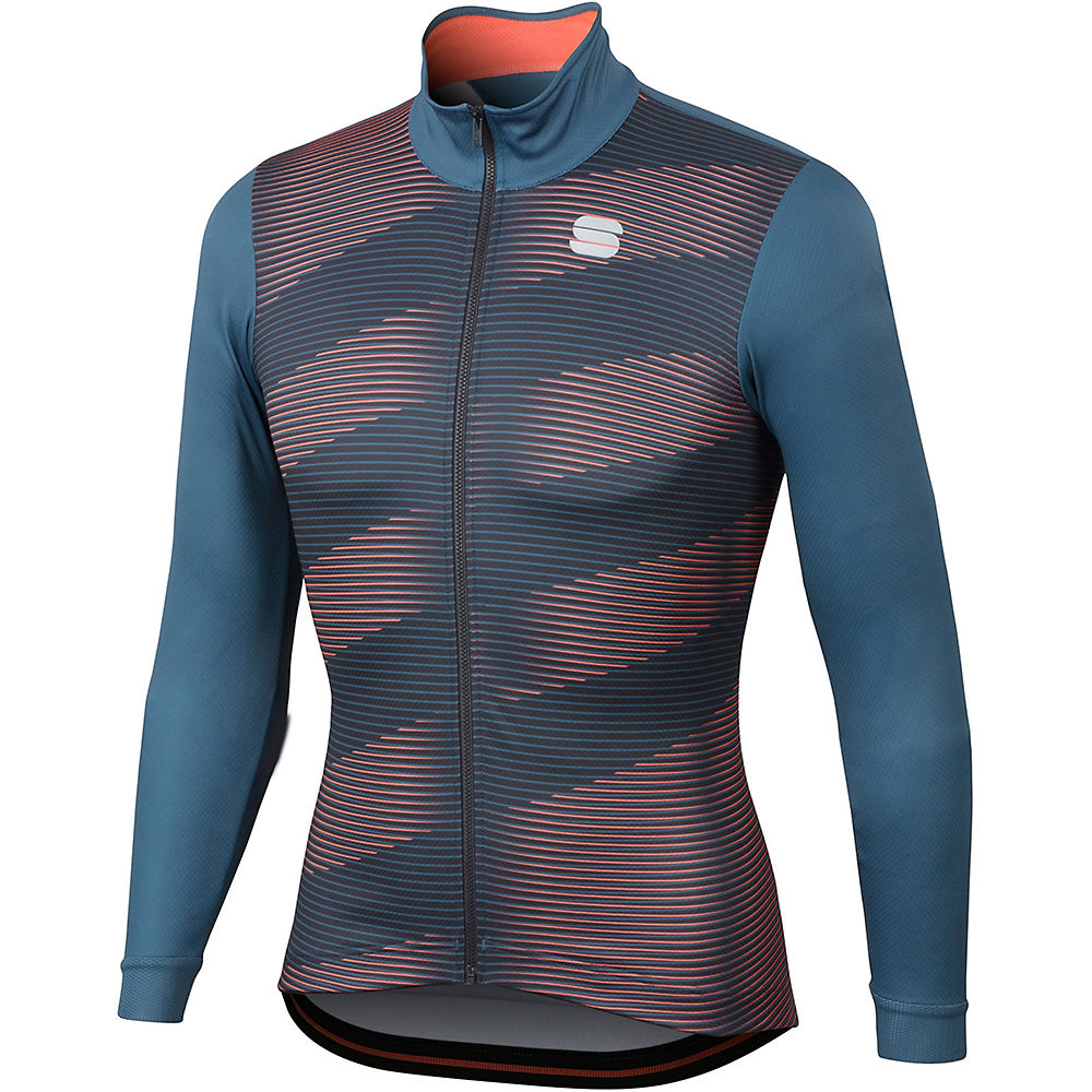 Maillot Sportful Moire (thermique, manches longues) - Bleu/Rose