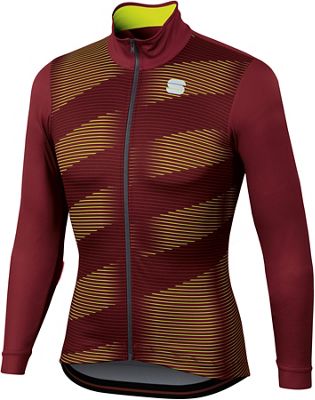 Maillot Sportful Moire (thermique, manches longues) - Rouge/Jaune