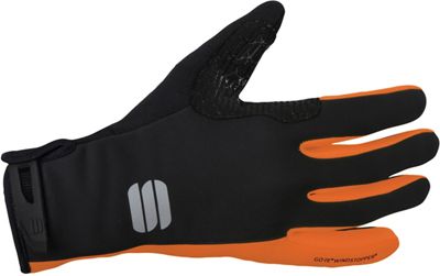 Guanti Sportful Essential 2 Windstopper - BLACK-ORANGE SDR - XL, BLACK-ORANGE SDR