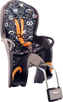 Hamax Kiss Rear Mount Child Seat - Grey - Orange Animal, Grey - Orange Animal