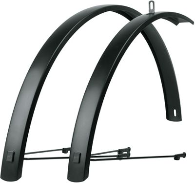 SKS Edge AL 28" Aluminium Fixed Mudguard Set - Black, Black