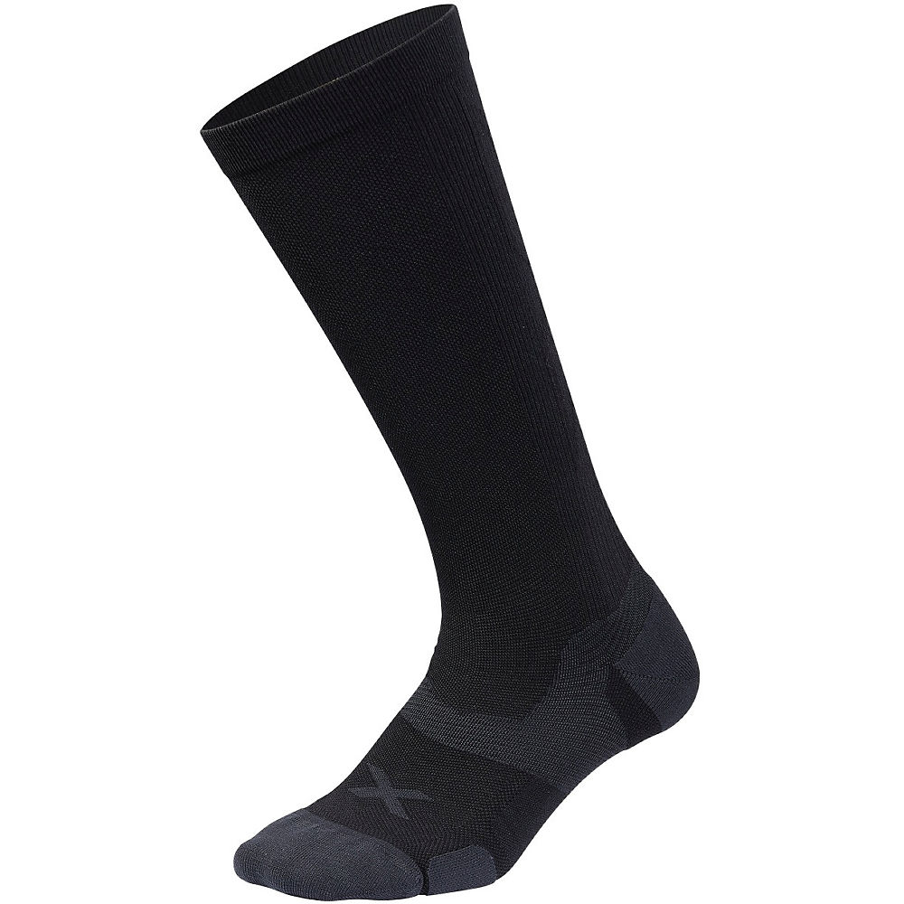Chaussettes de compression 2XU Vectr Cushion (pleine longueur) - Noir/Titanium, Noir/Titanium