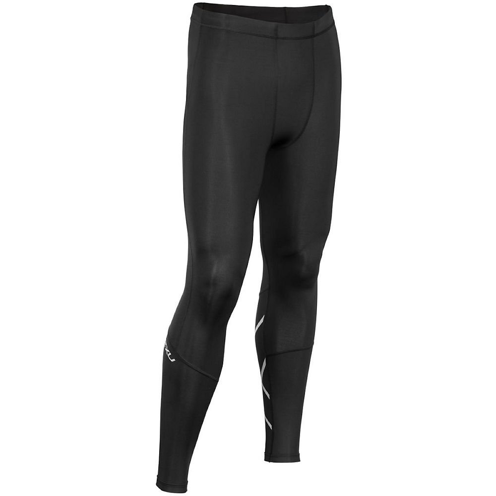 Collant de compression 2XU Run (avec rangement arrière) - Noir/Silver Reflective - XXL, Noir/Silver Reflective