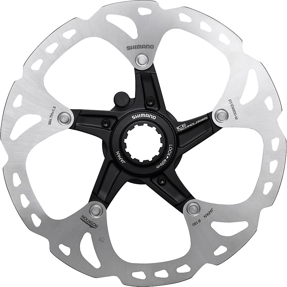 Shimano RT-EM800 Steps rotor with lockring - Noir argent - 180mm, Noir argent