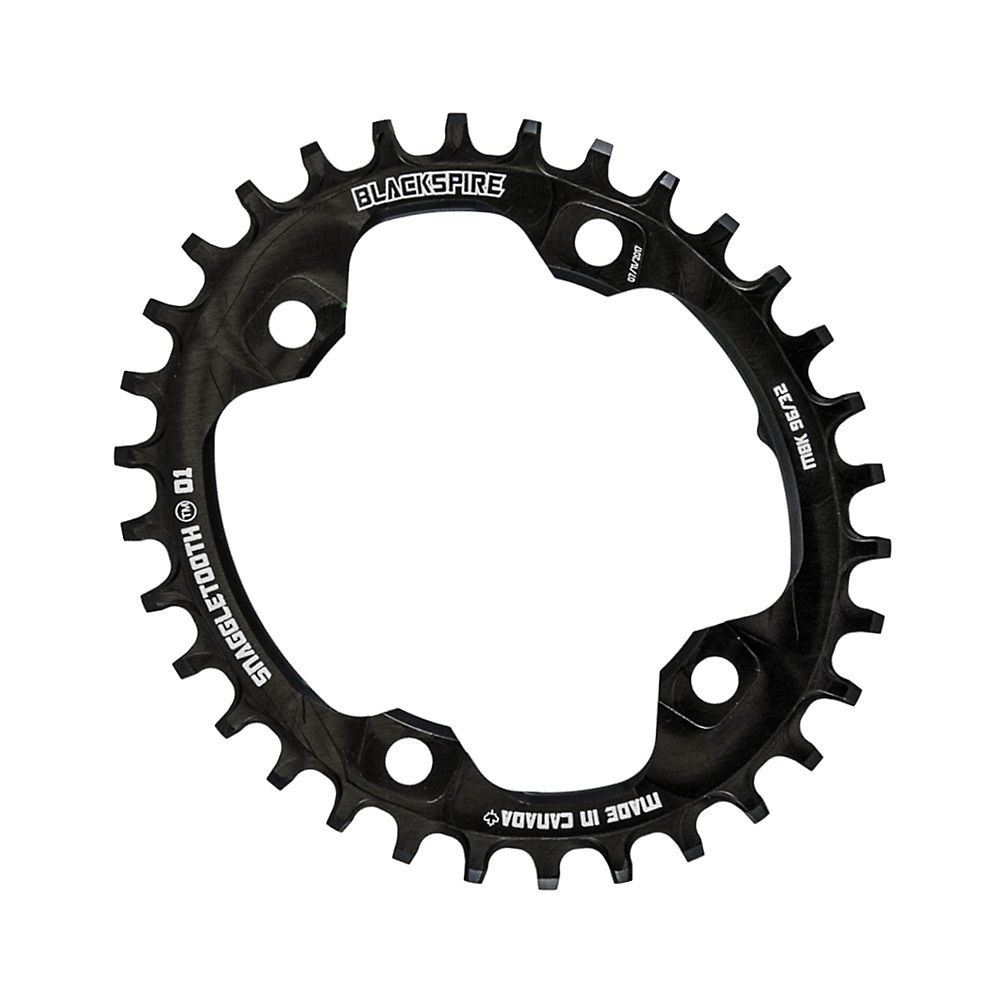 Blackspire Snaggletooth NW Oval Chainring XT M8000 - 4-Bolt, Black