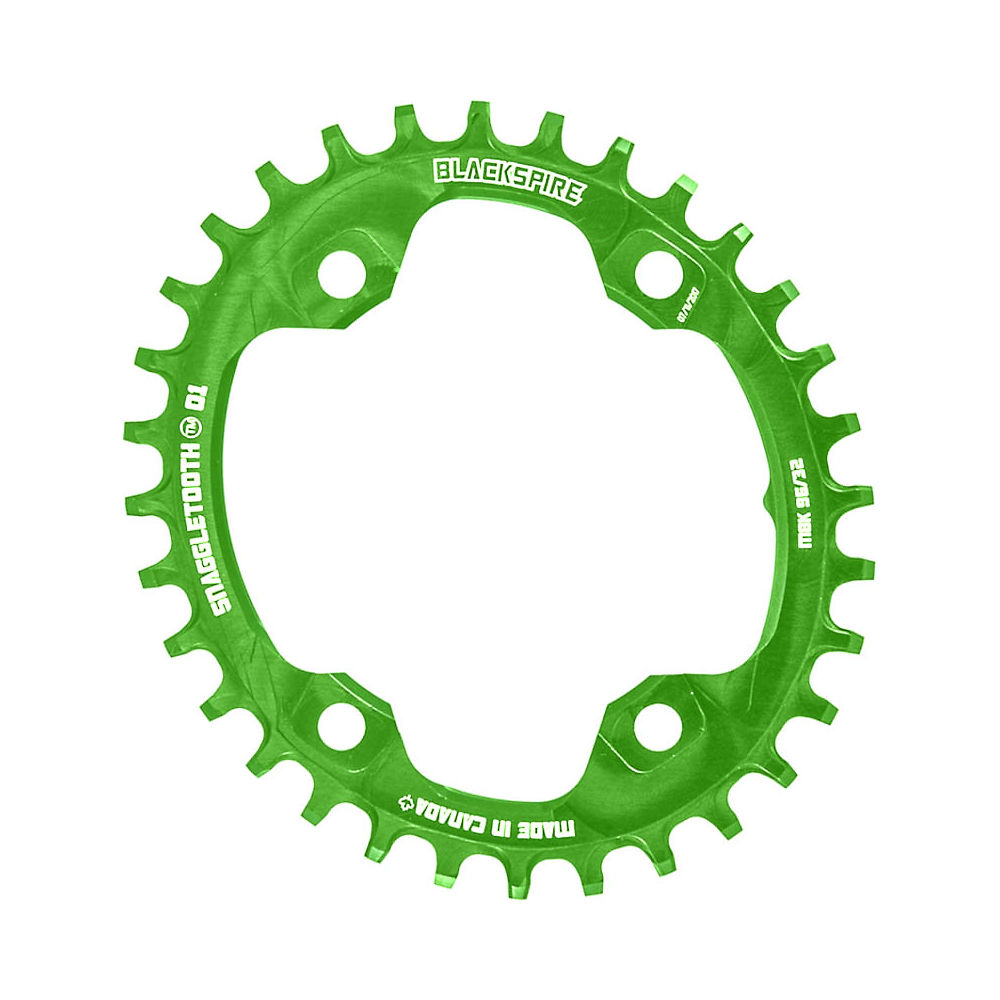Plateau Blackspire Snaggletooth XT M8000 (ovale, étroit, large) - Citron Vert - 4-Bolt, Citron Vert