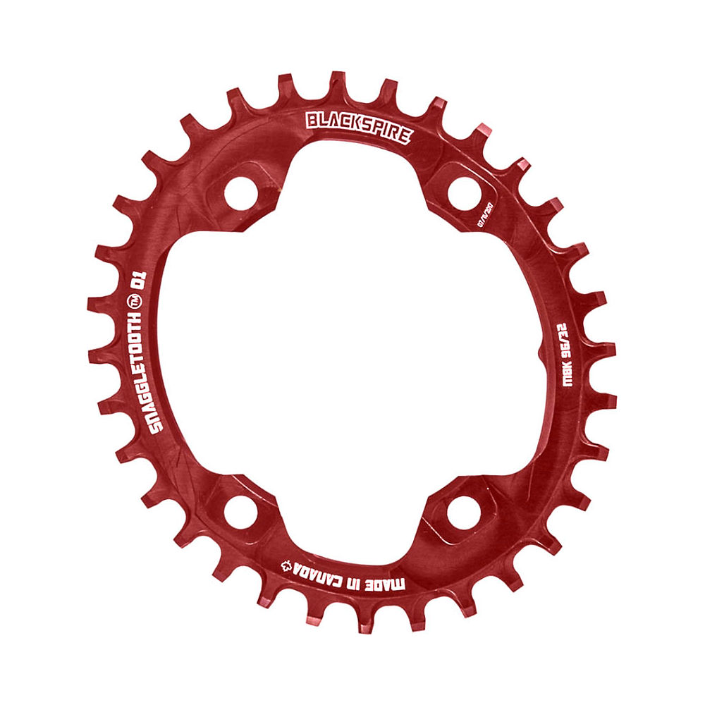 Plateau Blackspire Snaggletooth XT M8000 (ovale, étroit, large) - Rouge - 4-Bolt, Rouge