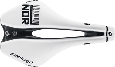 PROLOGO Dimension-NDR Bike Saddle (Tirox Rails) - White-Black - 245 x 143mm}, White-Black