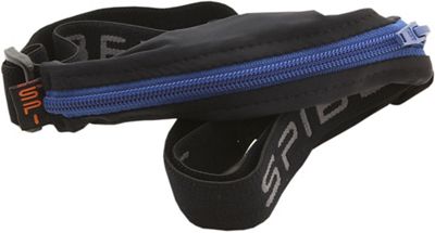SPIBelt Running Belt with Large 8.9 Inch Pocket - Black-Blue Zip - One Size, Black-Blue Zip