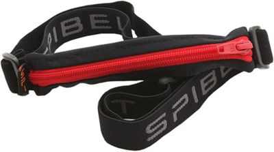 SPIBelt Running Belt with Large 8.9 Inch Pocket - Black-Red Zip - One Size, Black-Red Zip