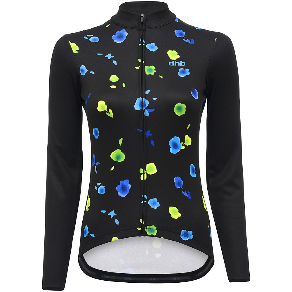 Maillot Femme dhb Blok Floral (manches longues) - Noir/Multi - UK 10