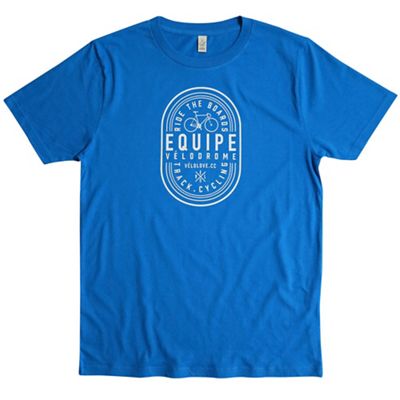 Velolove Equipe Velodrome Organic T-Shirt  - Bleu/Blanc - XL, Bleu/Blanc