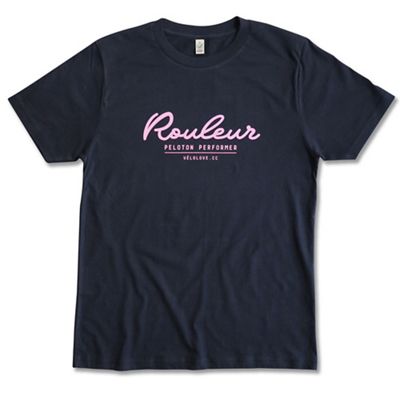 Velolove Rouleur Peloton Performer T-Shirt  - Bleu marine/Rose, Bleu marine/Rose