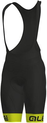 Alé Solid Frequenza Bib Shorts - Noir/Fluro Yellow