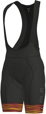 Cuissard court à bretelles Alé PRR The End - Bordeaux Fluo Yellow - XS