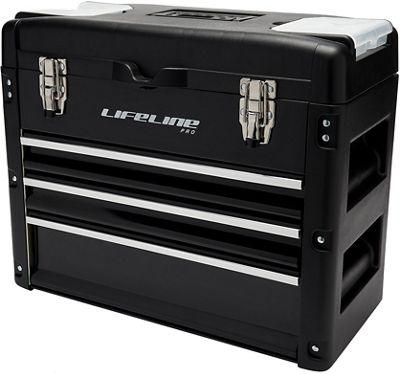 LifeLine Pro 3 Drawer Work Station - Black, Black