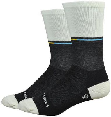 Defeet Aireator 6 Ornot (Merino Lost) Socks - Charcoal-White