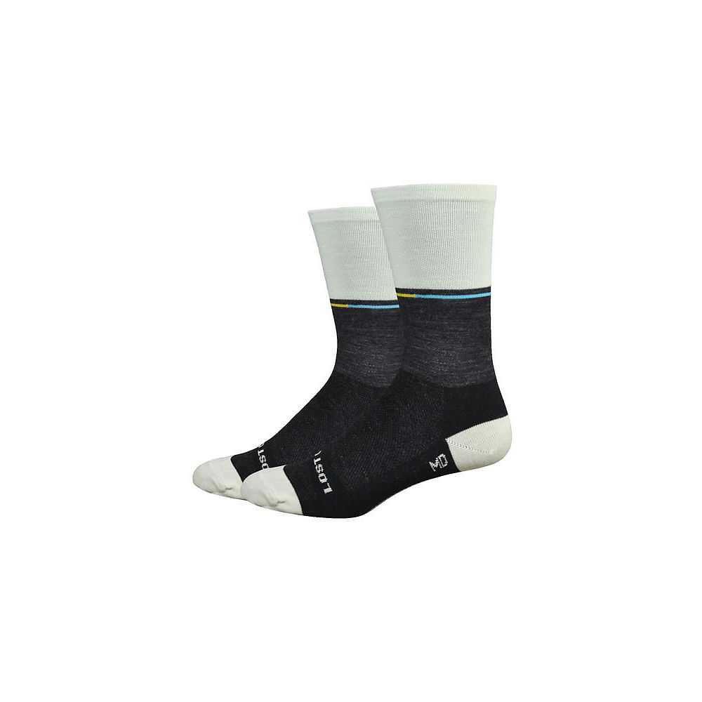 Defeet Aireator 6 Ornot (Merino Lost) Socks - Charcoal-White