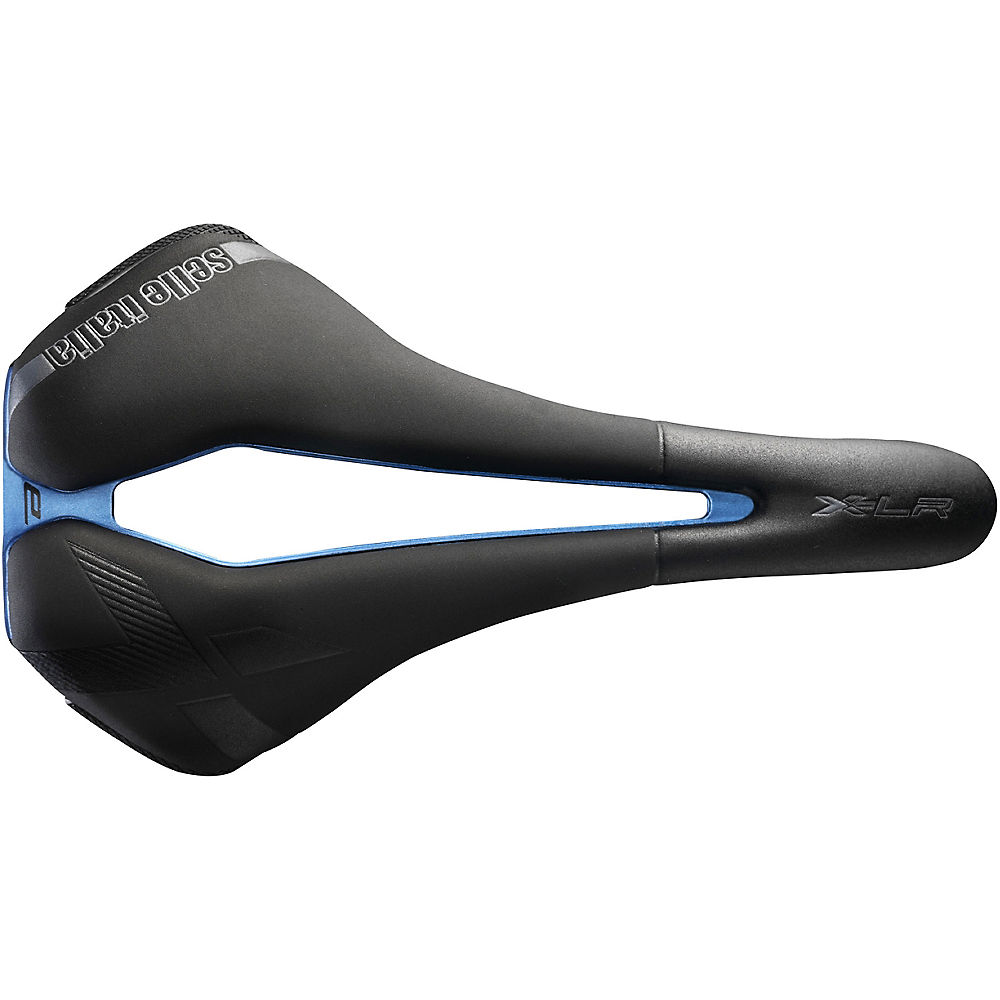 Selle Italia X-LR E-Bike Superflow Saddle - Noir-Bleu - L3 - 145mm Wide, Noir-Bleu