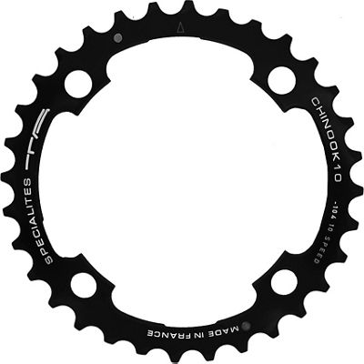 Ta 104 Bcd Chinook Middle Bike Chainring Black 4 Bolt Black