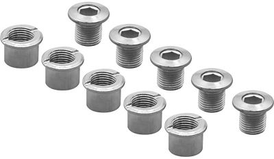 TA Alloy Double Chain Ring Bolts (Set of 5) - Silver, Silver