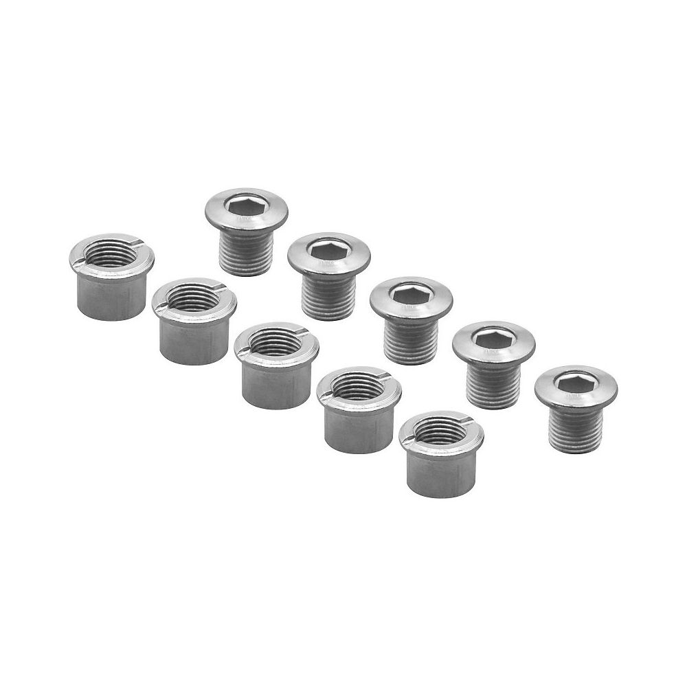 TA Alloy Double Chain Ring Bolts (Set of 5) - Silver, Silver