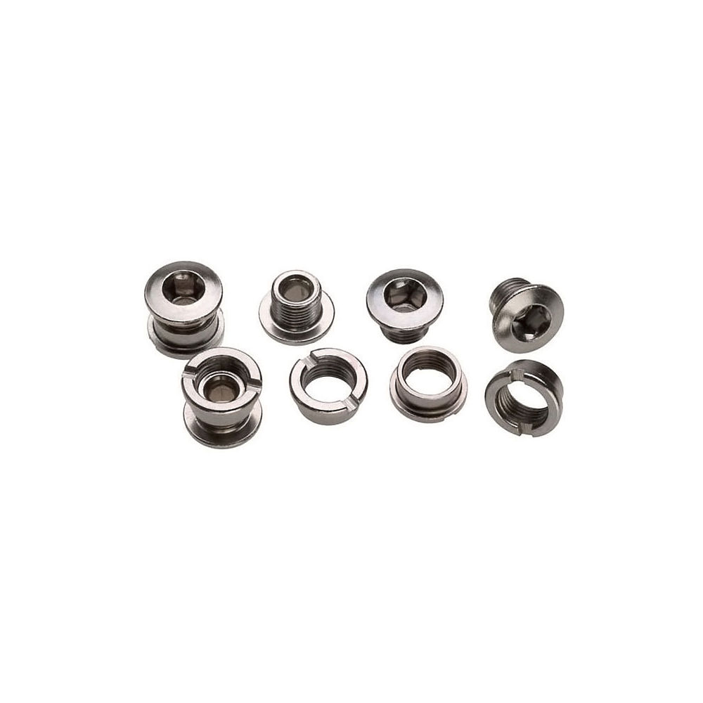 TA Single Chain Ring Bolts (Set of 5) - Silver - One Size}, Silver