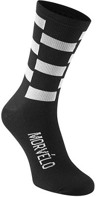 Chaussettes Morvélo (Merino) - Noir - blanc - S/M